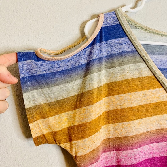 💜First Love- Rainbow Top Button & Front Tie L - Picture 8 of 11